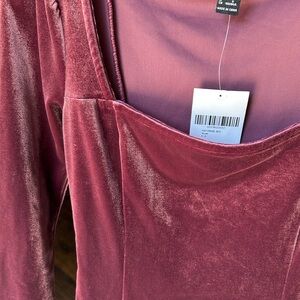 Forever 21 Deep Red Velvet Sexy party Dress Small